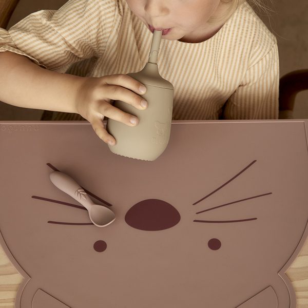 Nuuroo Adita szilikon szívószálas pohár - Homok - Image 2