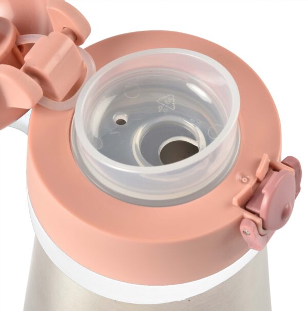 Beaba Rozsdamentes Acél Palack + Fogantyú - 350 ml - Sötét rózsaszín - Image 4