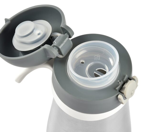 Beaba Rozsdamentes Acél Palack + Fogantyú - 350 ml - Sötétszürke - Image 3