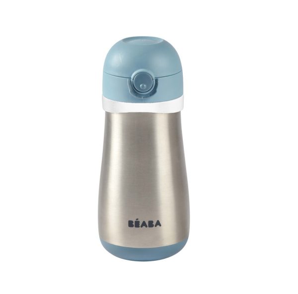 Beaba Rozsdamentes Acél Palack + Fogantyú - 350 ml - Viharkék - Image 2