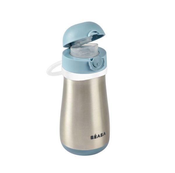 Beaba Rozsdamentes Acél Palack + Fogantyú - 350 ml - Viharkék