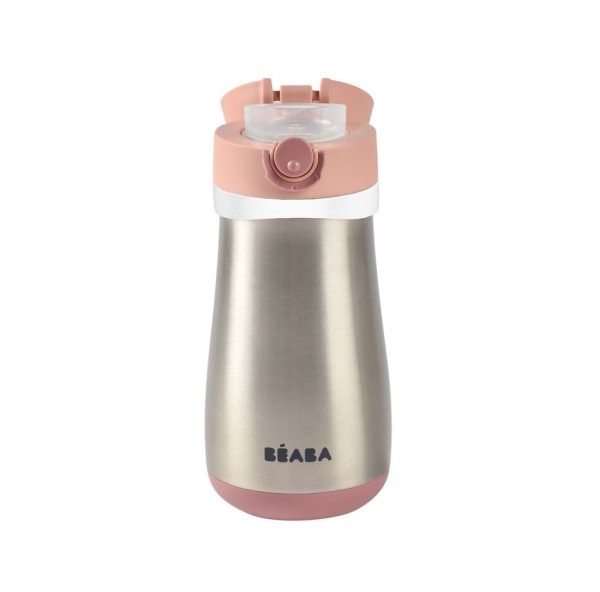Beaba Rozsdamentes Acél Palack + Fogantyú - 350 ml - Sötét rózsaszín - Image 3