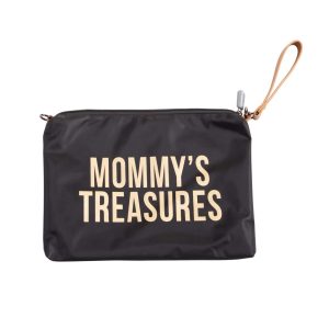 Childhome “Mommy’s Treasures” Retikül – Fekete/Arany