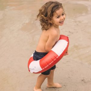 Gyerek úszógumi – Ø 55 cm – Piros-fehér mentőgyűrű dizájn