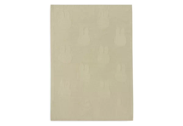 Kötött takaró - 75x100 cm - Miffy nyuszi - Olívazöld - Image 4