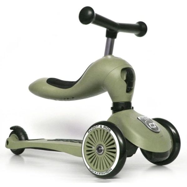 SCOOT AND RIDE - Átalakítható roller olíva