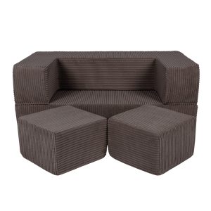 MeowBaby® Aesthetic Cube Gyermekkanapé – Barna