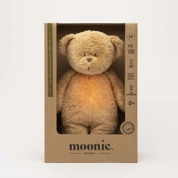 Moonie alvássegítő maci fénnyel és dallammal - kávészín - Image 3