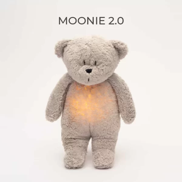 Moonie alvássegítő maci fénnyel és dallammal – szürke - Image 2