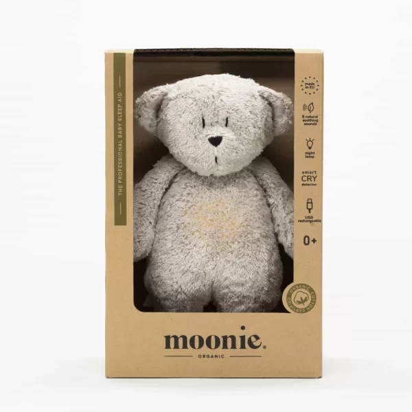 Moonie alvássegítő maci fénnyel és dallammal – szürke - Image 3
