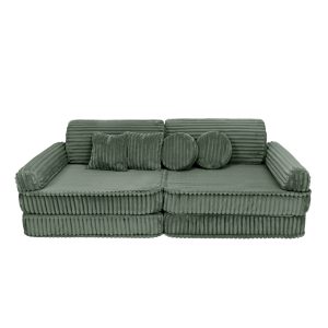 MeowBaby® Moduláris Gyerekkanapé – olívazöld churros