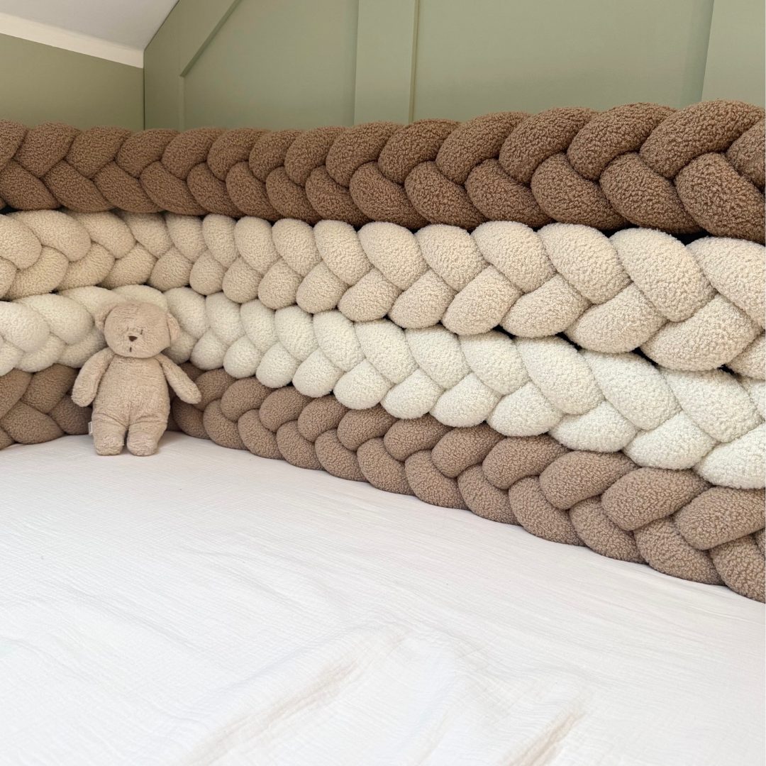 Teddy maci anyagú ágyrácsvédő - Választható színnel, fonással és hosszúsággal - Image 10