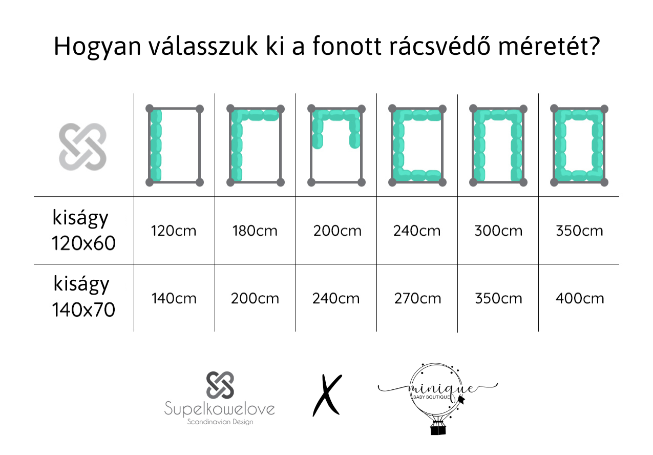 Teddy maci anyagú ágyrácsvédő - Választható színnel, fonással és hosszúsággal - Image 11